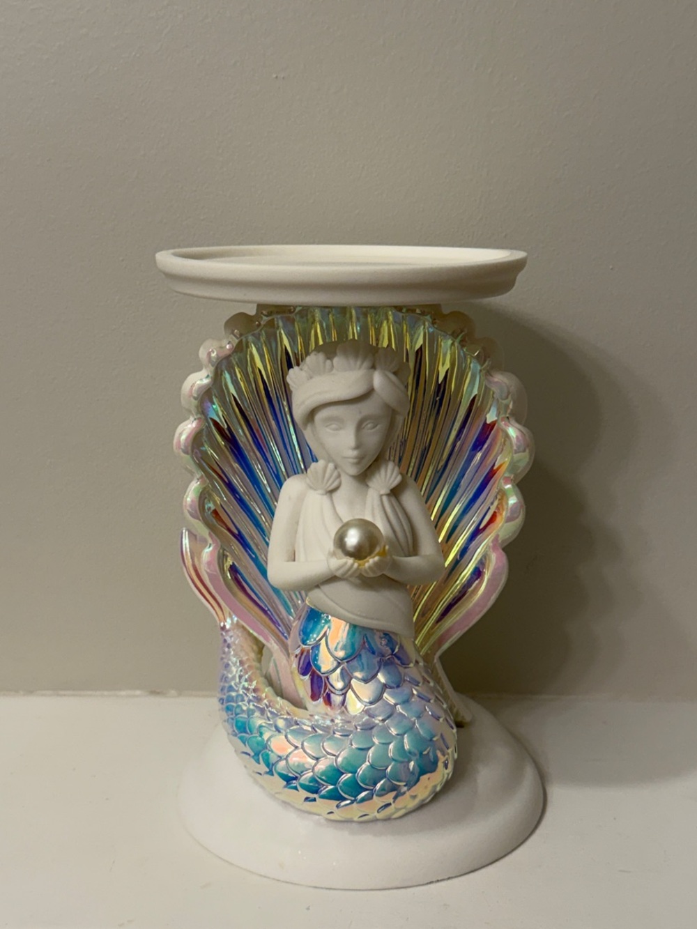 Bath & Body Works Iridescent Blue-Green Mermaid Figurine